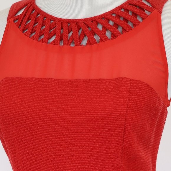 MAEVE ANTHROPOLOGIE Size 6 Red Dress Sleeveless - Picture 4 of 13